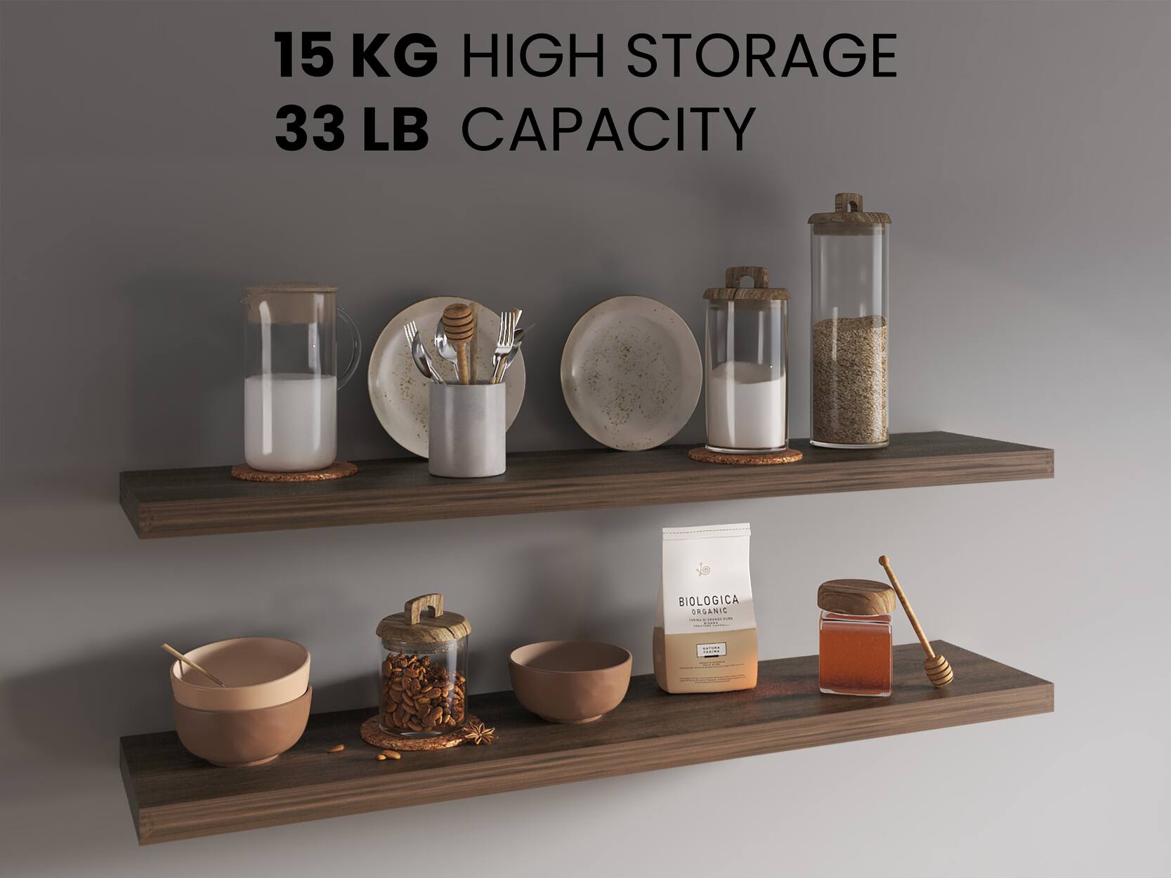 15 KG HIGH STORAGE  
33 LB CAPACITY  

BIOLOGICA  
ORGANIC