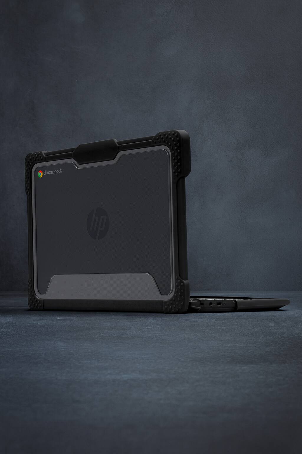 Back. SaharaCase - HP Fortis 11 G1i/G10 Chromebook Case | Heavy Duty Design | Shock-Absorbing Corners | Venture Series - Clear/Black.