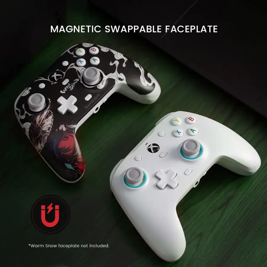 MAGNETIC SWAPPABLE FACEPLATE X Y B A 1 - + 5 : 5 U Warm Snow faceplate not included.
