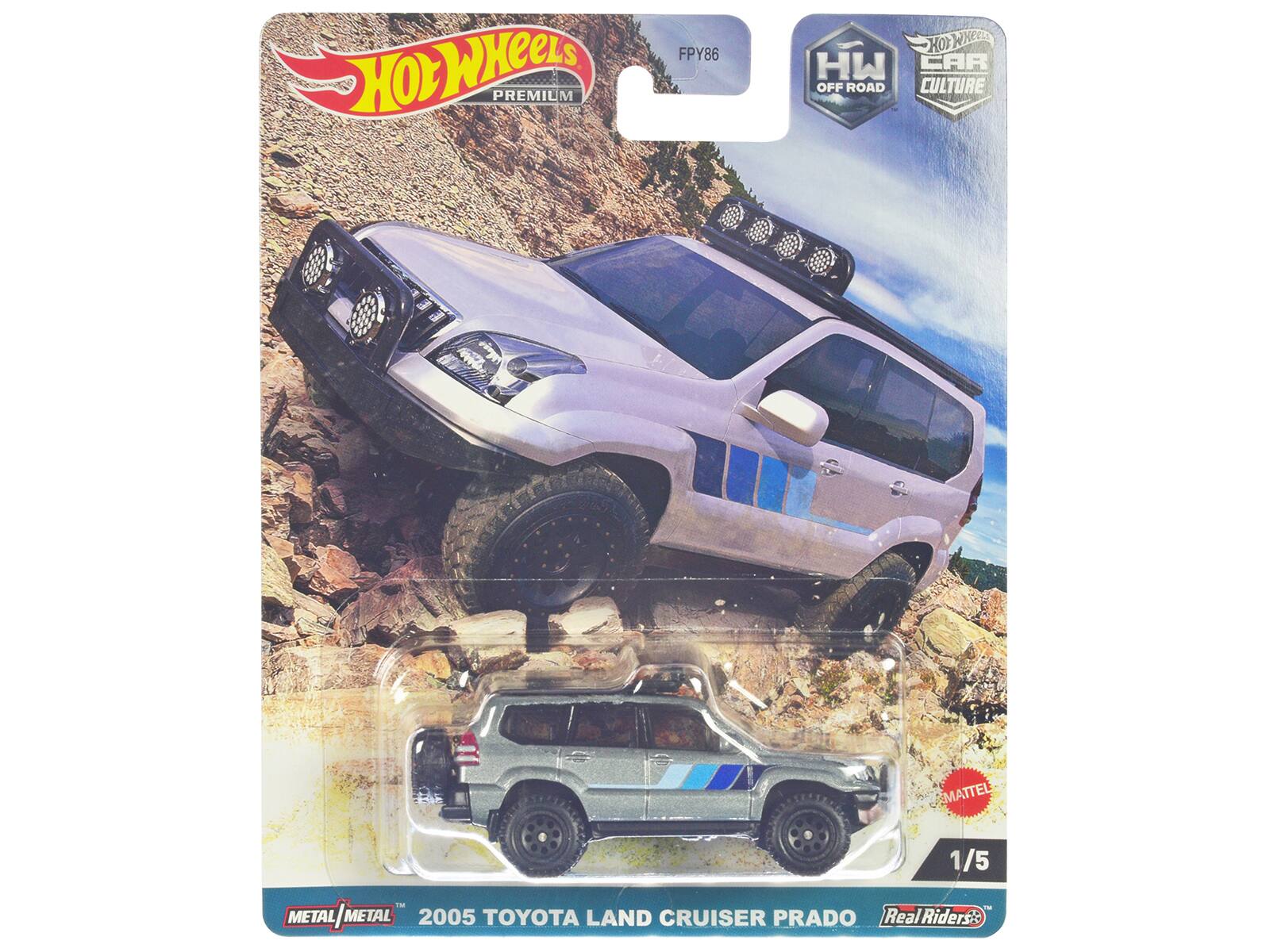 Hot Wheels Premium FPY86 Kot Wheels HW Off Road Culture Mattel 1/5 - 2005 Toyota Land Cruiser Prado Real Riders