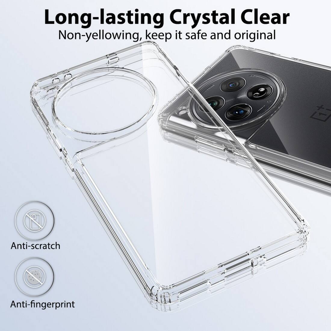 Long-lasting Crystal Clear  
Non-yellowing, keep it safe and original  
Anti-scratch  
Anti-fingerprint