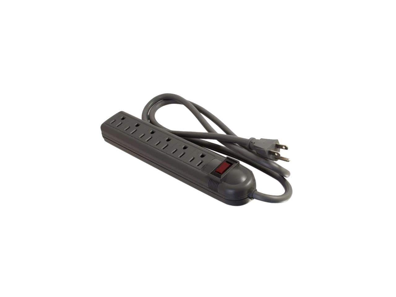 Cables to Go - C2G 6-Outlets Surge Suppressor - Black