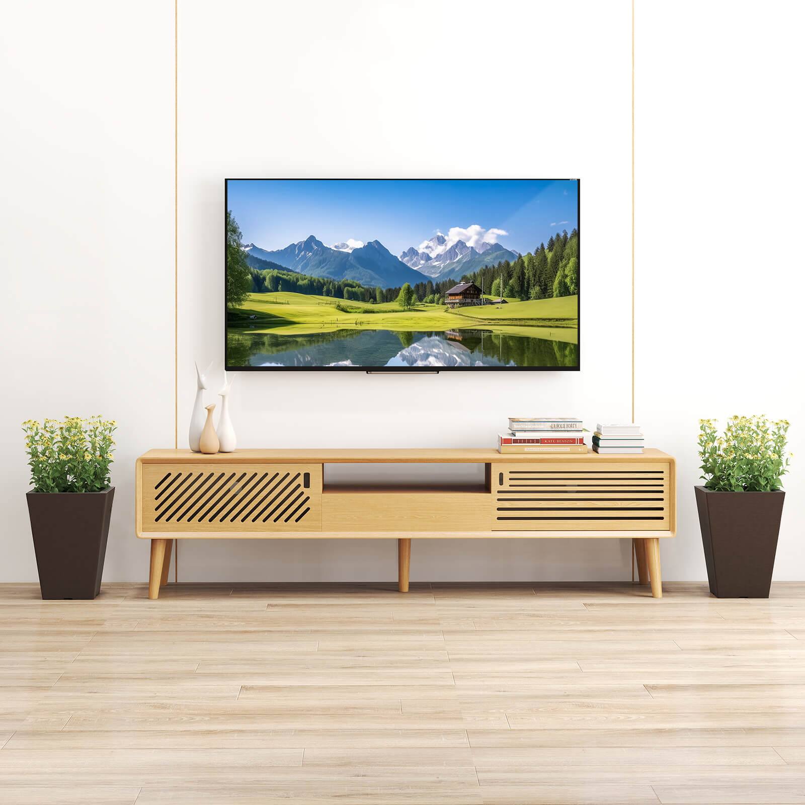 Alt View 4. Costway - Costway 14" Square Taper Planter Set of 2 with Removable Inner Bucket & Drainage Holes - Brown.