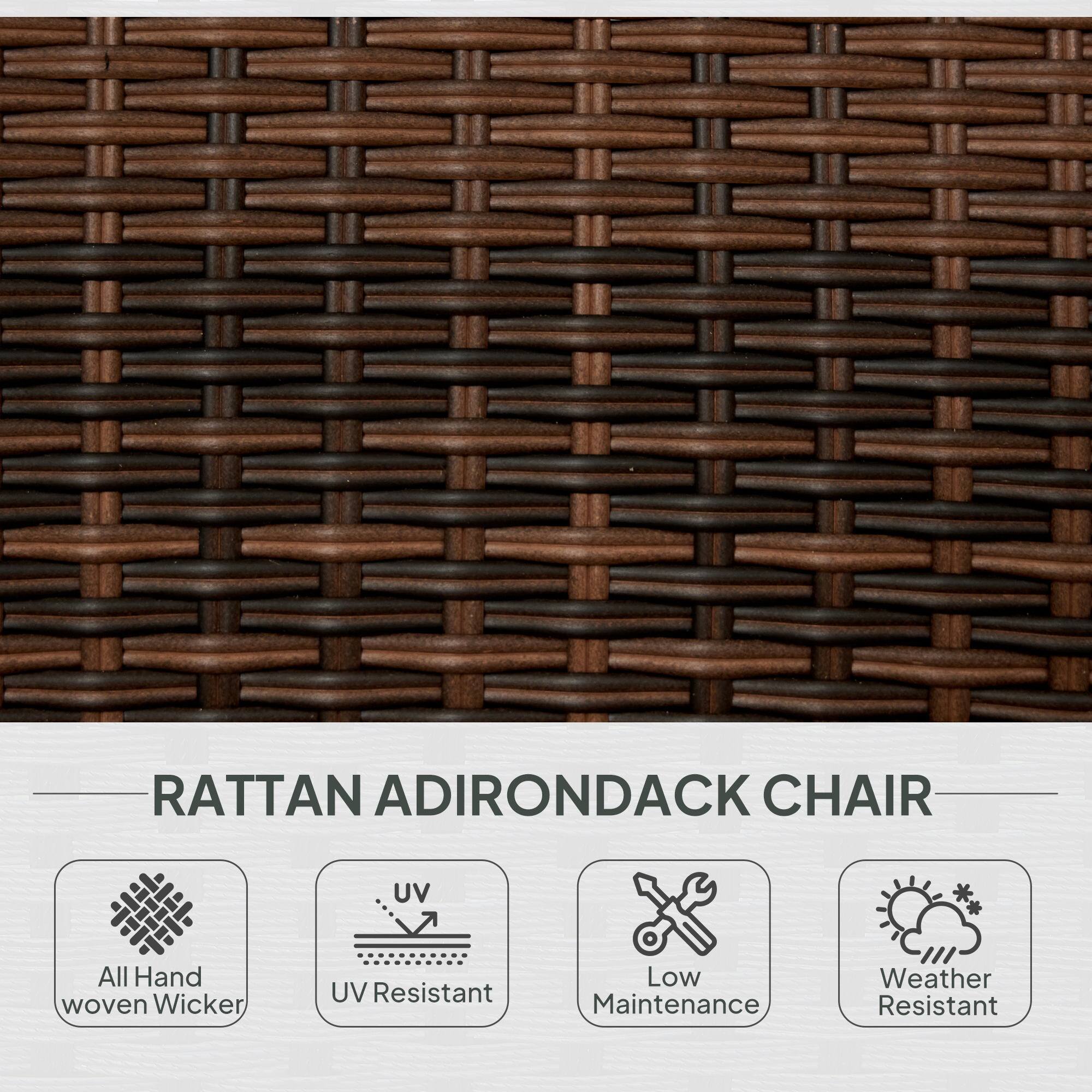RATTAN ADIRONDACK CHAIR

- All Hand woven Wicker
- UV Resistant
- Low Maintenance
- Weather Resistant