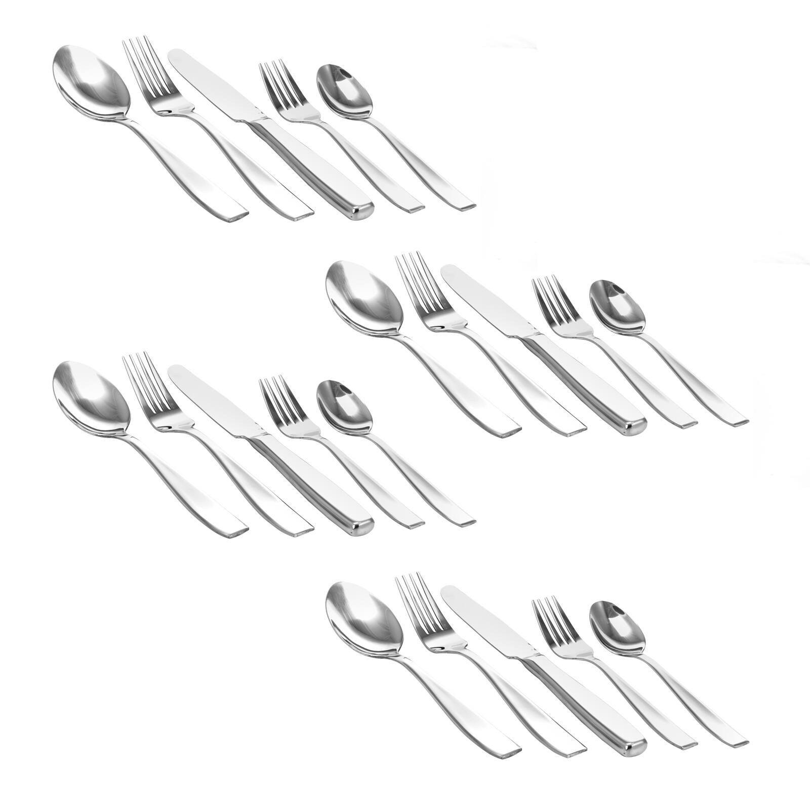 Alt View 2. Gibson - Gibson Castleford 20 Peice  Flatware Set - Silver.