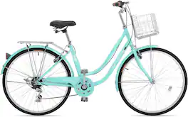 Winado - 26" Beach Cruiser Bike, Commuter Bicycle, 7 Speed/Linear Pull Brakes/Widen Seat Men & Women Bike, Adult Bicycle - Blue & Green