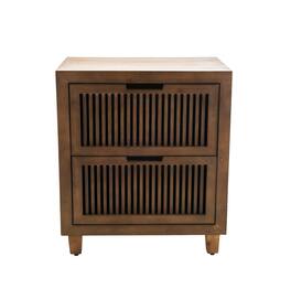 Adore Decor - Sawyer 2-Drawer Cabinet - Brown