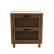 Front. Adore Decor - Sawyer 2-Drawer Cabinet - Brown.