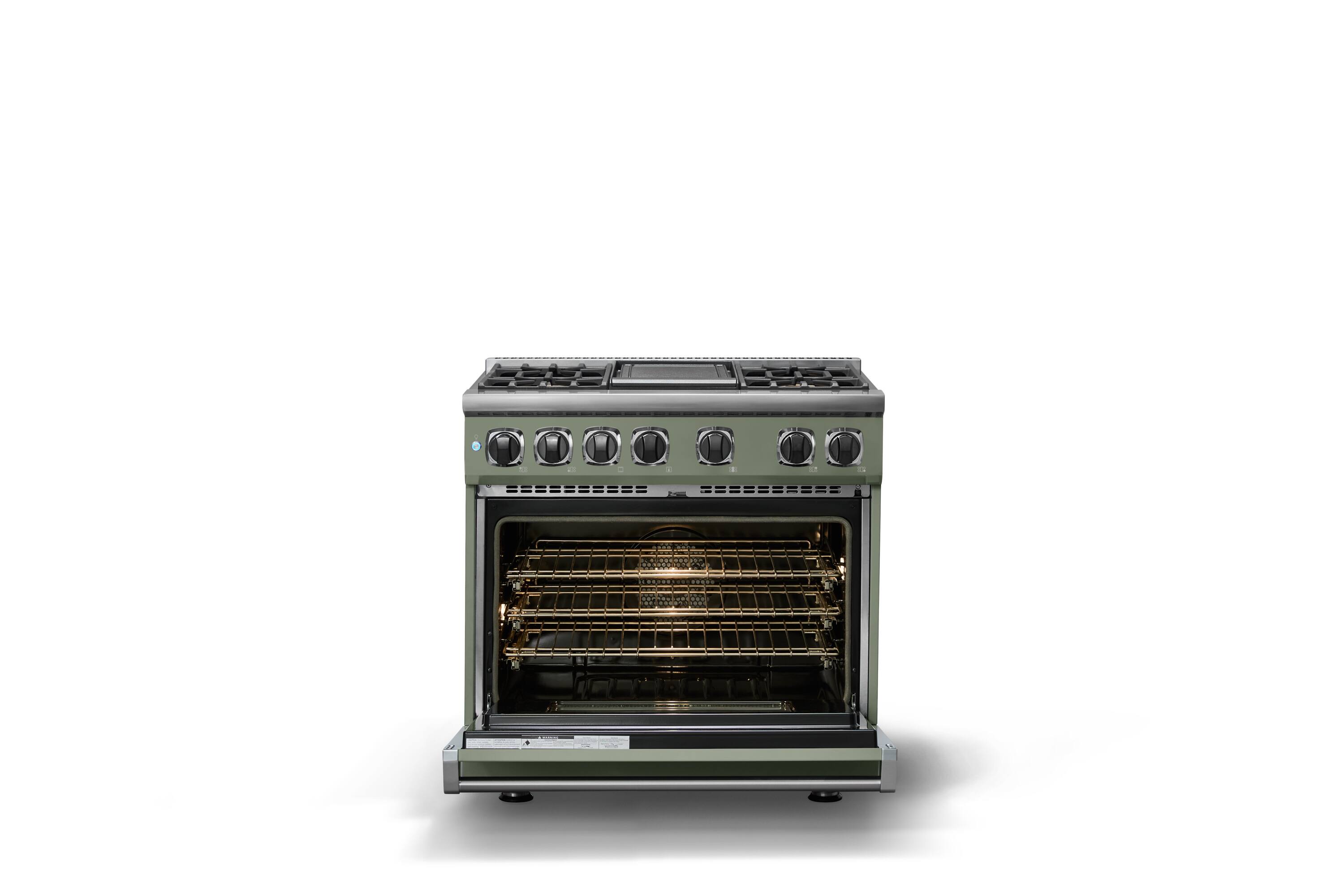 Alt View 2. Viking - 36"W. 5.6 Cu. Ft. 7S Self-Clean Dual Fuel Range-Eucalptus - Eucalyptus.