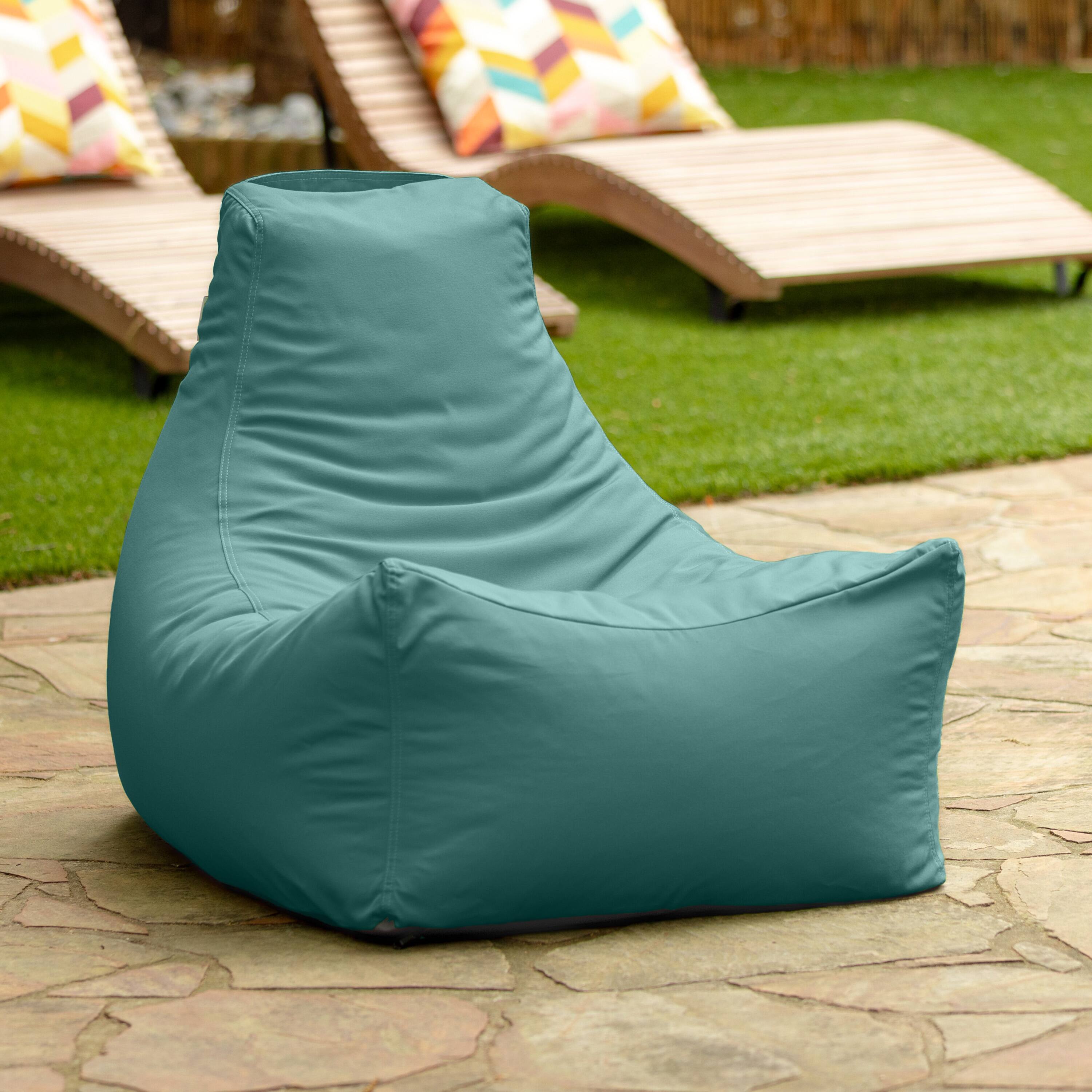 Left. Jaxx - Jaxx Juniper Outdoor Bean Bag Patio Chair & Poolside Lounge, Breeze - Breeze.
