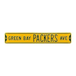 Authentic Street Signs - Gold Green Bay Packers 6" x 36" Steel Street Sign - Yellow