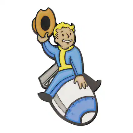 Front. Fallout - Fallout Limited Edition Vault Boy Pin Badge - Multi-Colored.