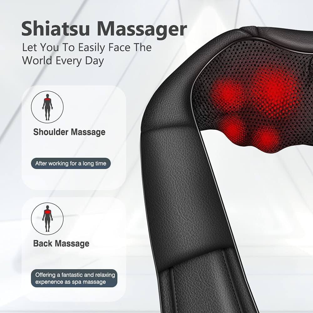 Shiatsu Massager  
Let You To Easily Face The World Every Day  

Shoulder Massage  
After working for a long time  

Back Massage  
Offering a fantastic and relaxing experience as spa massage
