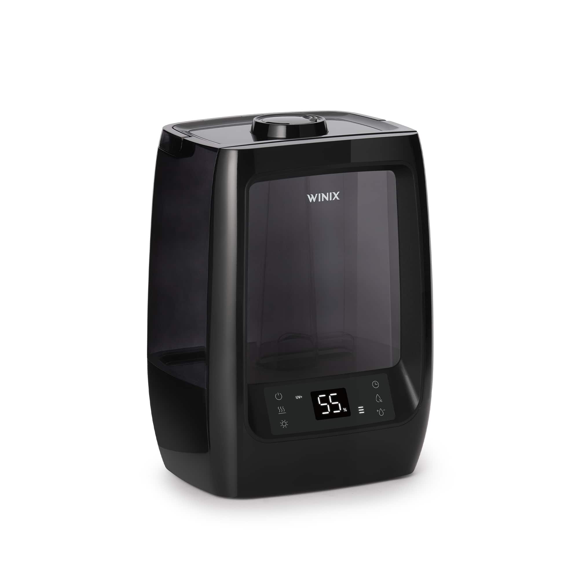 Left. WINIX - L200 Ultrasonic 2 Gallon Cool and Warm Mist Humidifier for Large Rooms with Essential oil Tray Lasts 120 Hours - Black.
