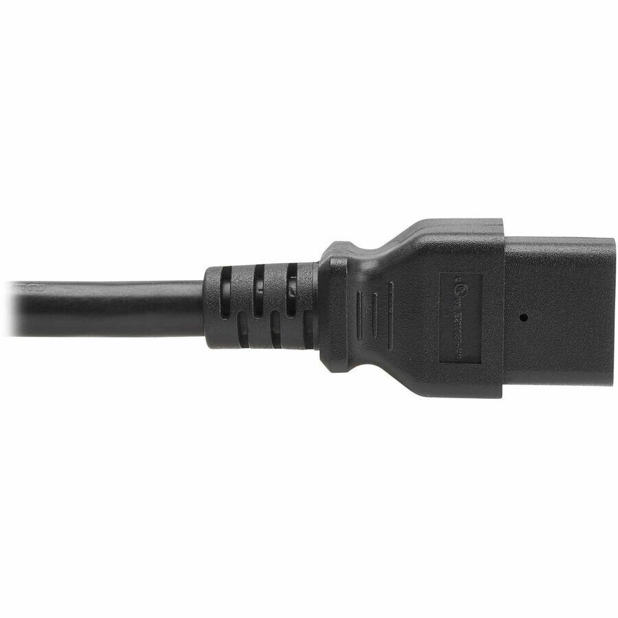 Alt View 6. Tripp Lite - Eaton Tripp Lite Series Power Cord, C20 to C21 - Heavy-Duty, 20A, 250V, 12 AWG, 5 ft. (1.5 m), Black - For Network - Black.