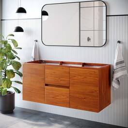 Scenic Wall-Mount Bathroom Cabinet Basin Not Included by Modway - Cherry Walnut