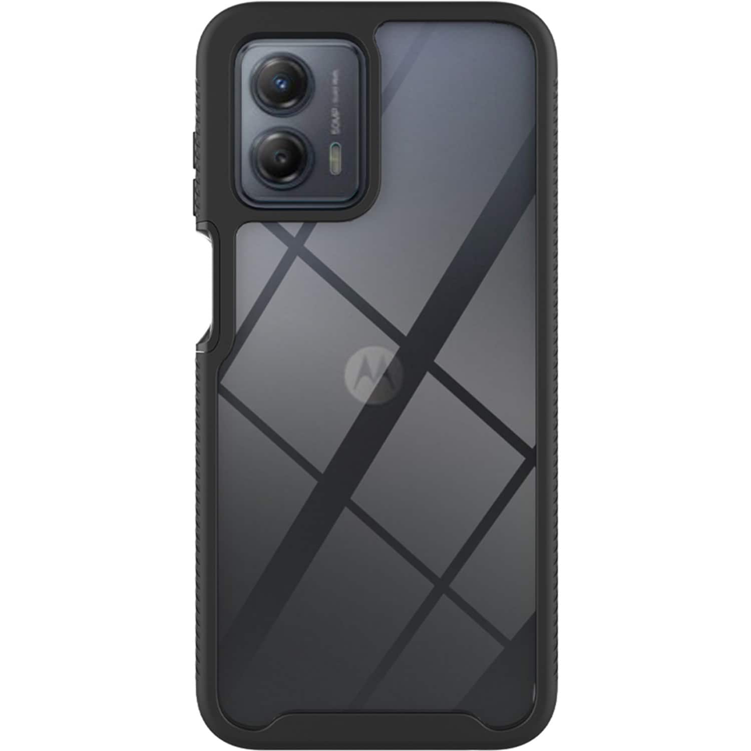 Front. SaharaCase - GRIP Series Case for Motorola G Power 5G (2023) - Black/Clear.
