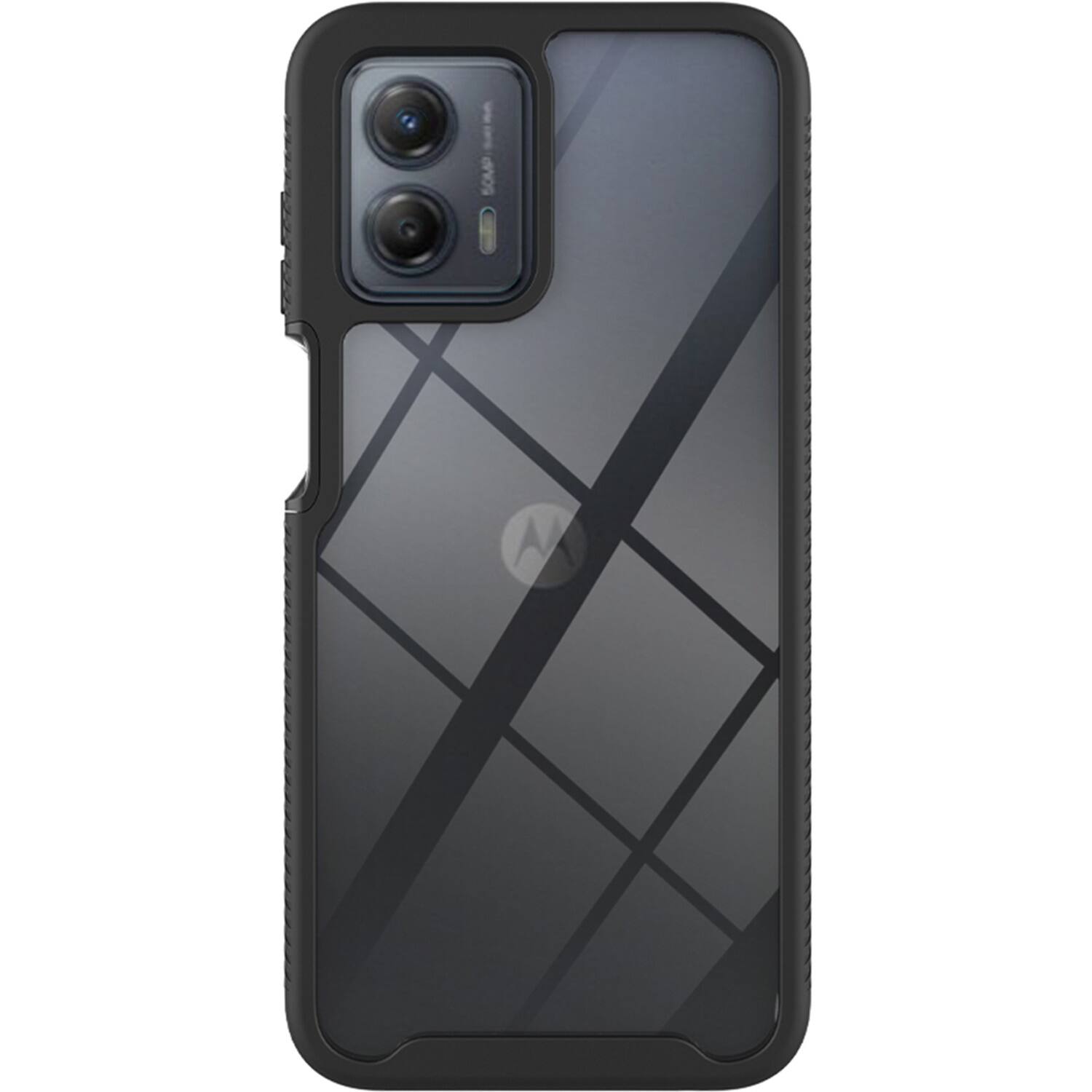 Front. SaharaCase - GRIP Series Case for Motorola G Power 5G (2023) - Black/Clear.