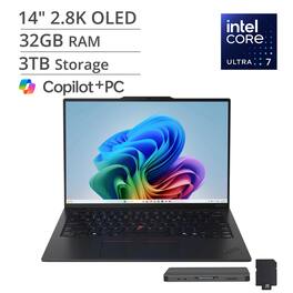 Lenovo - ThinkPad X1 Carbon G13 - Copilot+ PC - 14" 3K OLED Laptop - Intel Ultra 7 with 32GB Memory - 2TB SSD - Black
