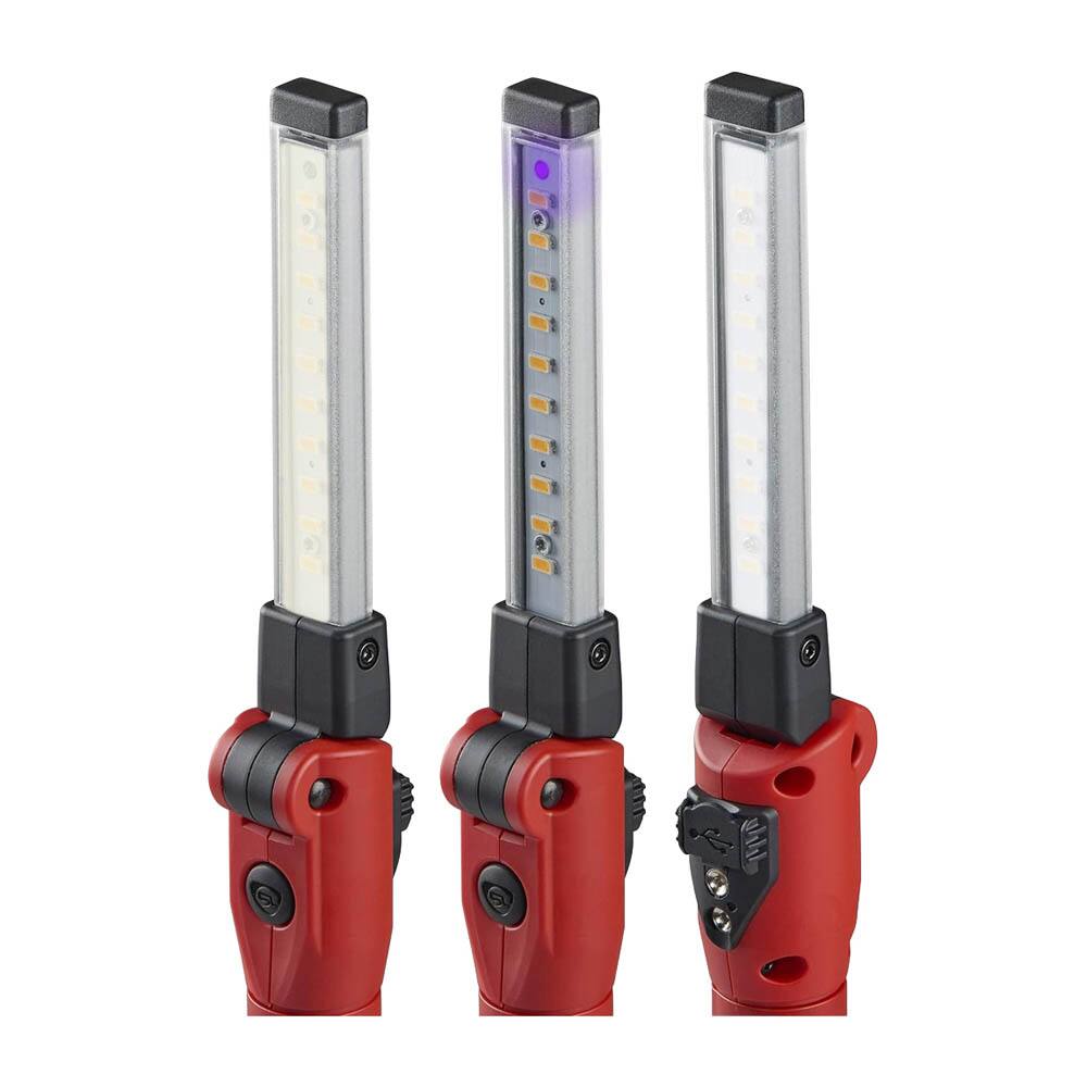 Left. Streamlight - Streamlight Strion Switchblade Rechargeable Light Bar (120V/100V AC PiggyBack) - Red.