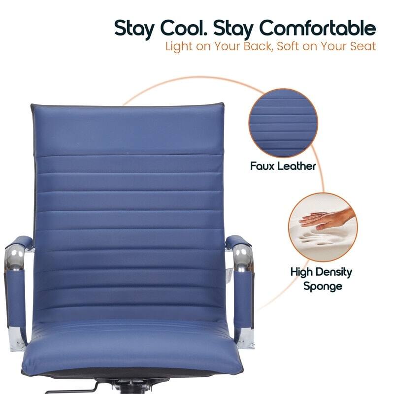 Stay Cool. Stay Comfortable  
Light on Your Back, Soft on Your Seat  

Faux Leather  
High Density Sponge