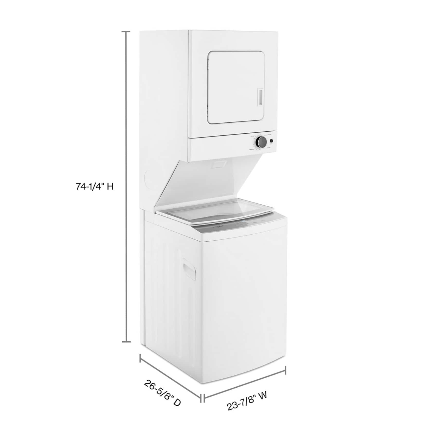 Left Zoom. Whirlpool - 1.6 Cu. Ft. Top Load Washer and 3.4 Cu. Ft. Electric Dryer with Smooth Wave Stainless Steel Wash Basket - White.