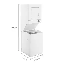 Whirlpool - 1.6 Cu. Ft. Top Load Washer and 3.4 Cu. Ft. Electric Dryer with Smooth Wave Stainless Steel Wash Basket - White