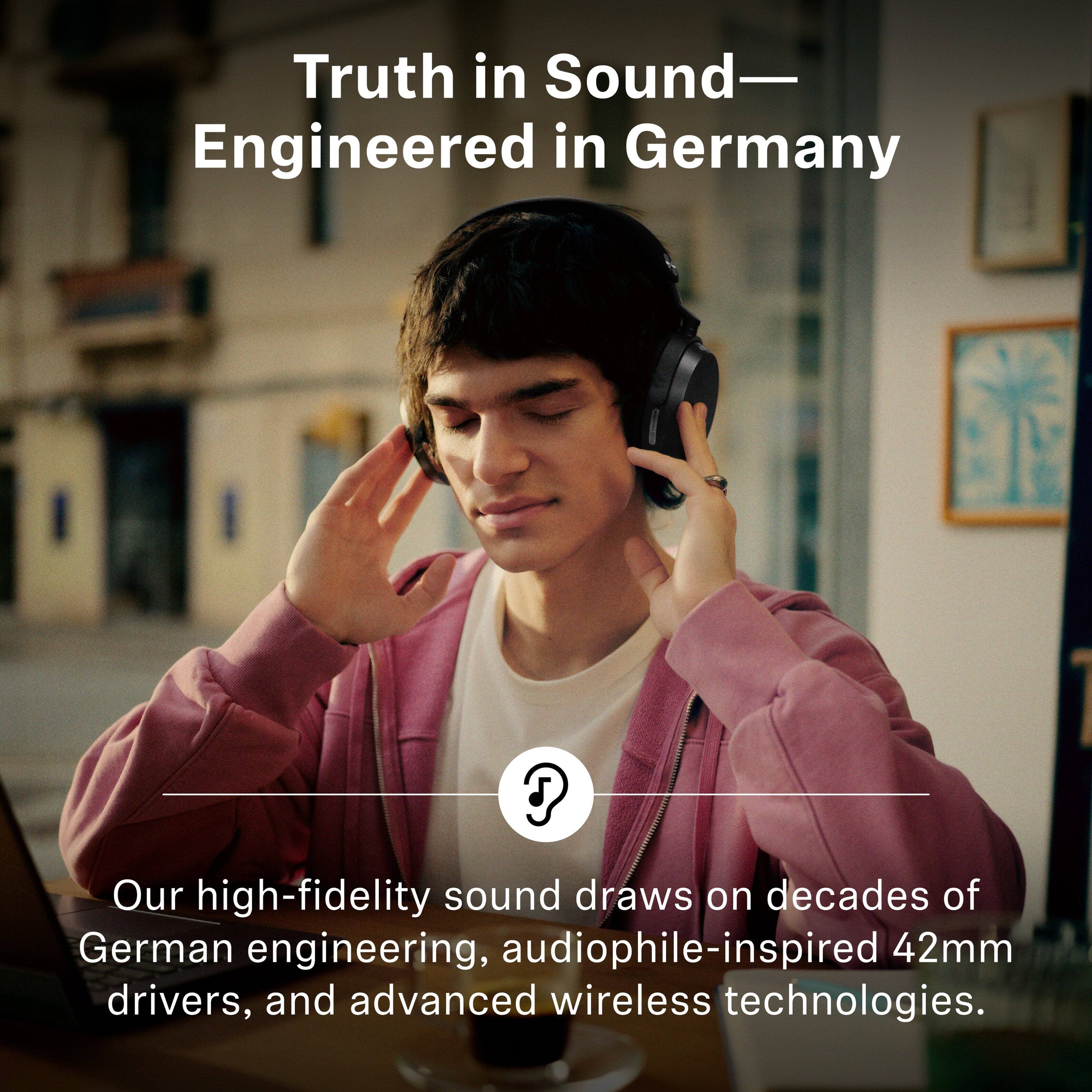Truth in Sound—Engineered in Germany

Our high-fidelity sound draws on decades of German engineering, audiophile-inspired 42mm drivers, and advanced wireless technologies.
