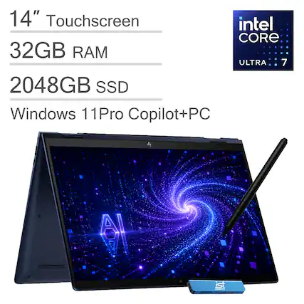 14" Touchscreen
Intel Core Ultra 7
32GB RAM
2048GB SSD
Windows 11 Pro Copilot+PC
