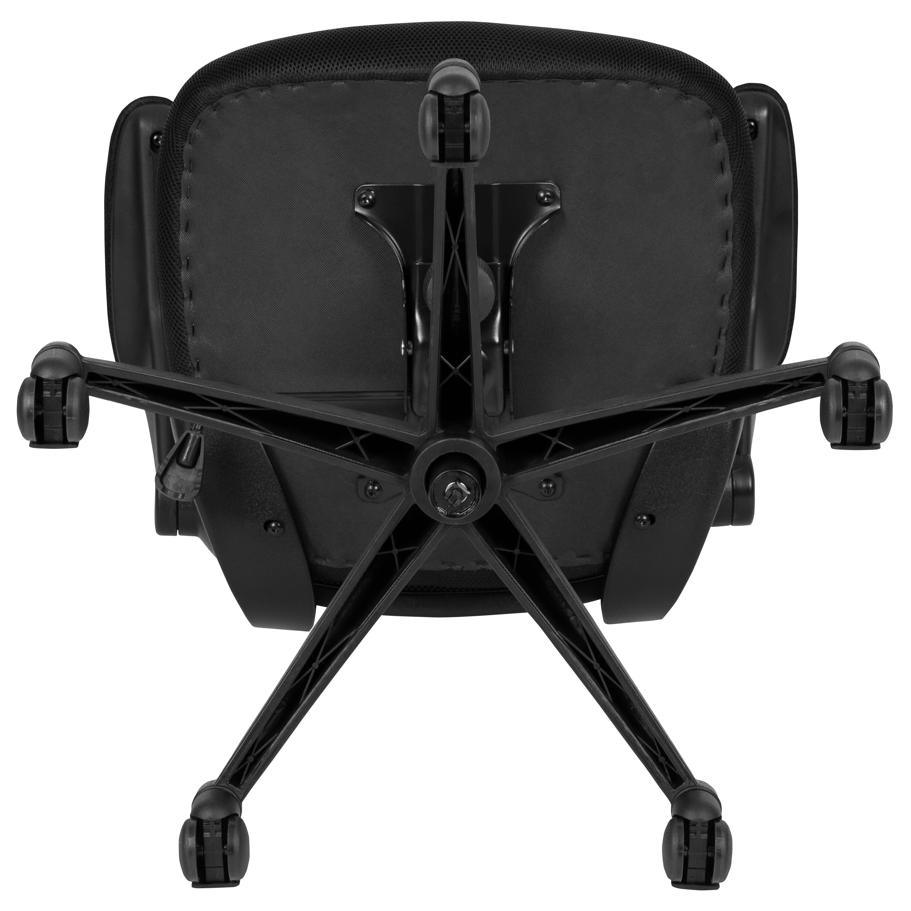 Alt View 10. Emma + Oliver - Mid-Back Mesh Swivel Ergonomic Task Office Chair with Flip-Up Arms - Black Mesh/Black Frame.
