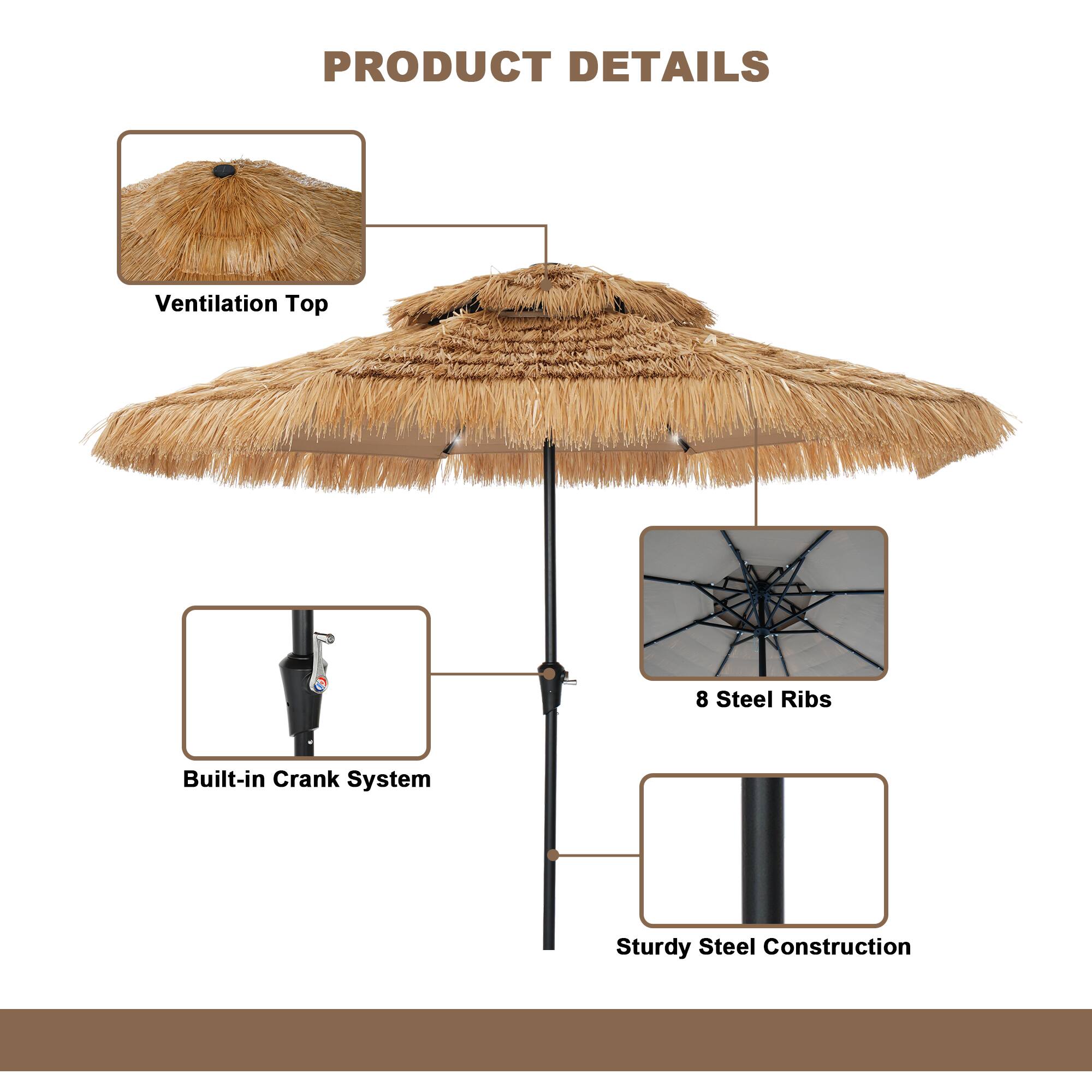 PRODUCT DETAILS

- Ventilation Top
- 8 Steel Ribs
- Built-in Crank System
- Sturdy Steel Construction