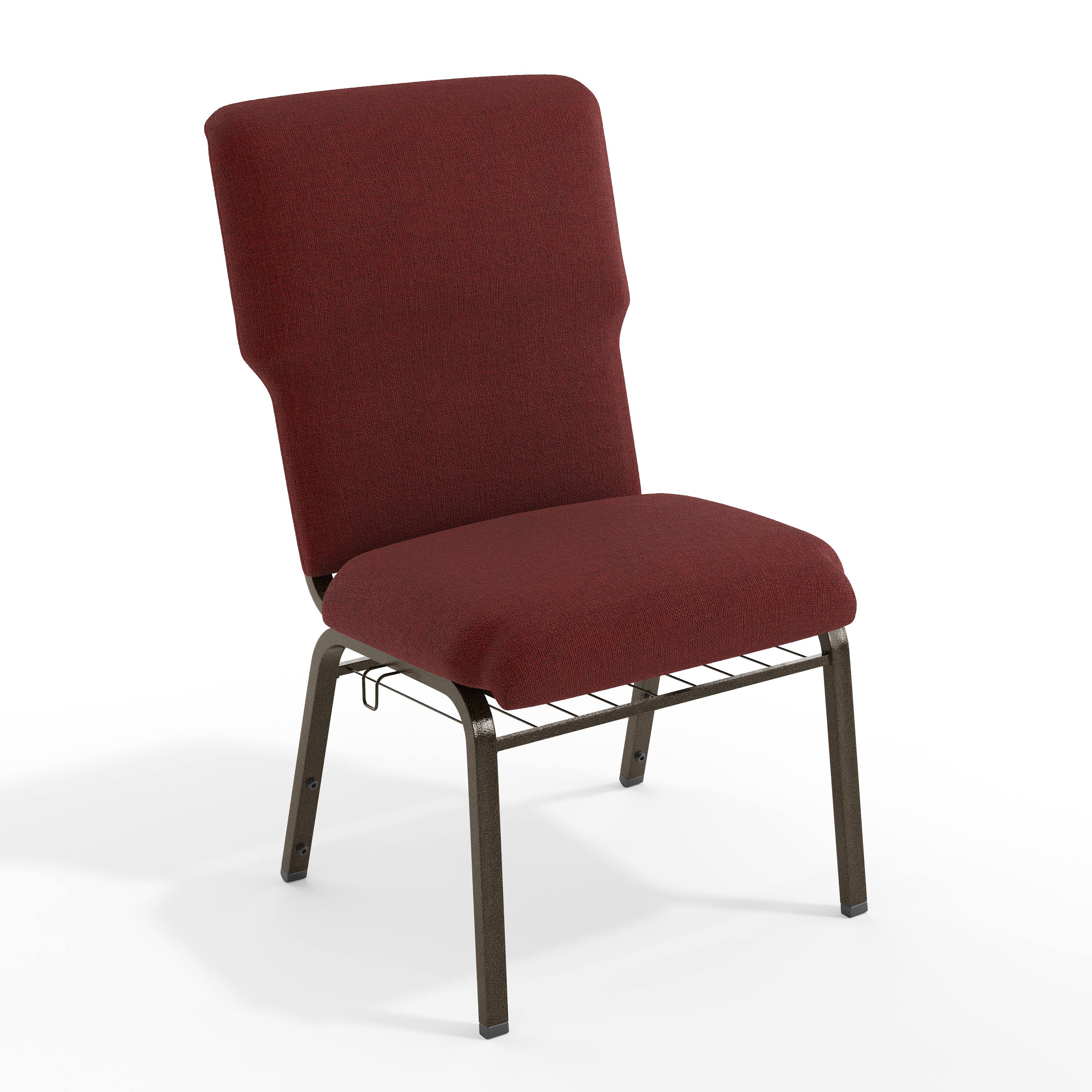 Maroon Fabric/Gold Vein Frame