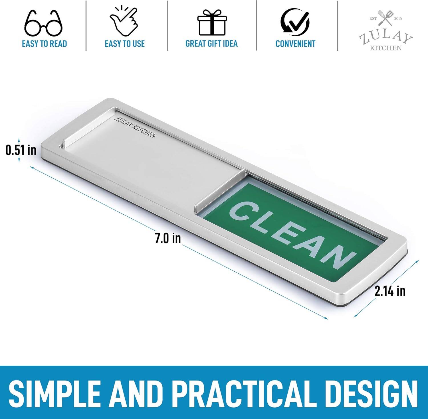 EASY TO READ  
EASY TO USE  
GREAT GIFT IDEA  
CONVENIENT  

ZULAY KITCHEN  

0.51 in  
7.0 in  
2.14 in  

SIMPLE AND PRACTICAL DESIGN