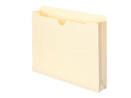 Smead - 100% Recycled File Jackets, Reinforced Straight-Cut Tab, 2" Expansion, Letter Size, 50/Box - Manila