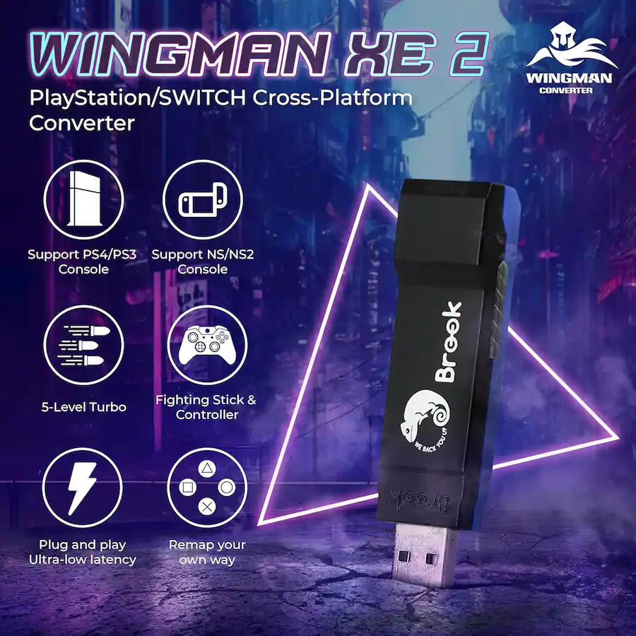 Computer Switch Function Brook Wingman XE2 Wireless Controller Adapter for PlayStation, Nintendo ...