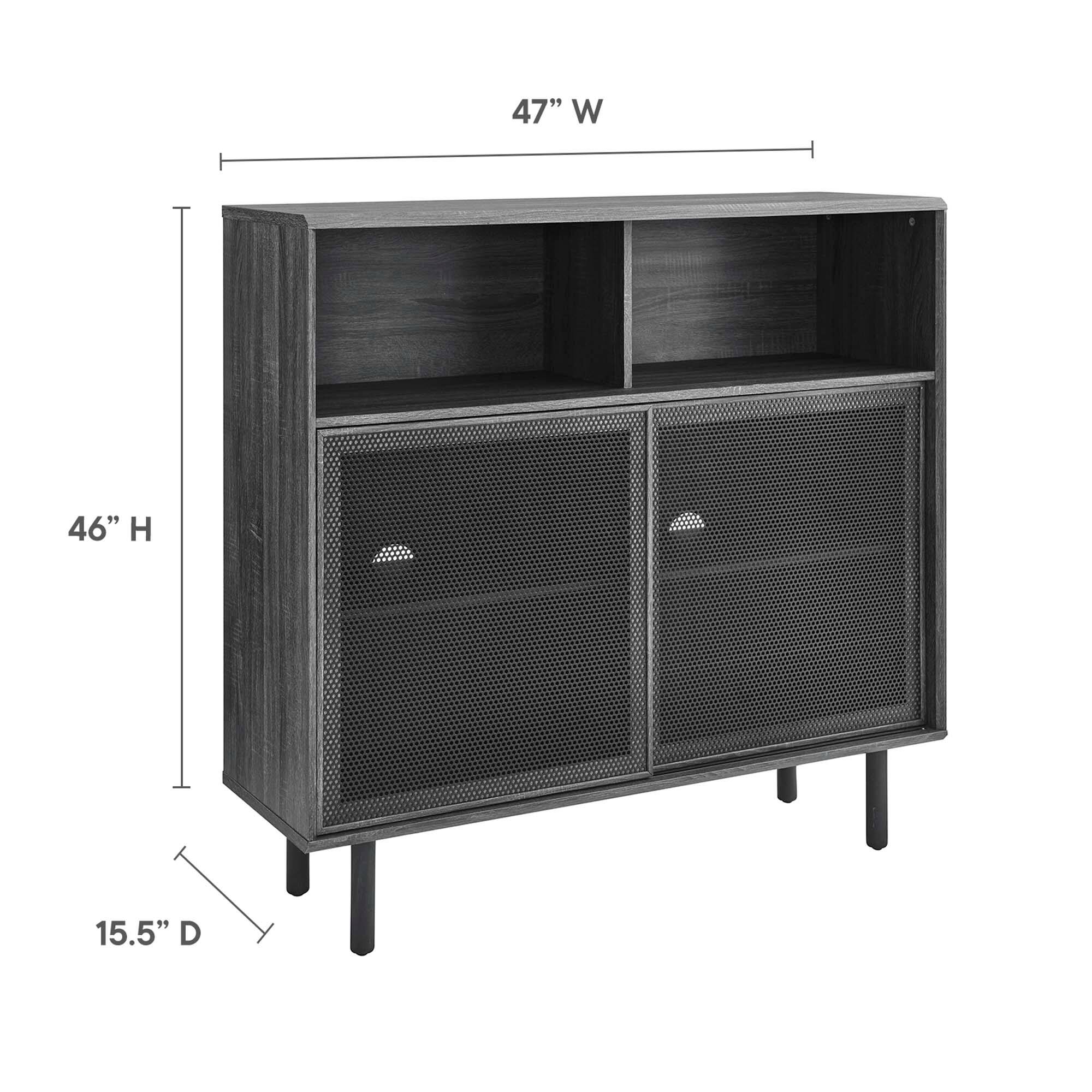 47" W x 46" H x 15.5" D