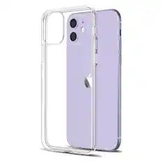 Front. Qixxronics - Phone Cover for iPhone 12 Clear Case Shockproof Phone Case for iPhone 12 - Clear.