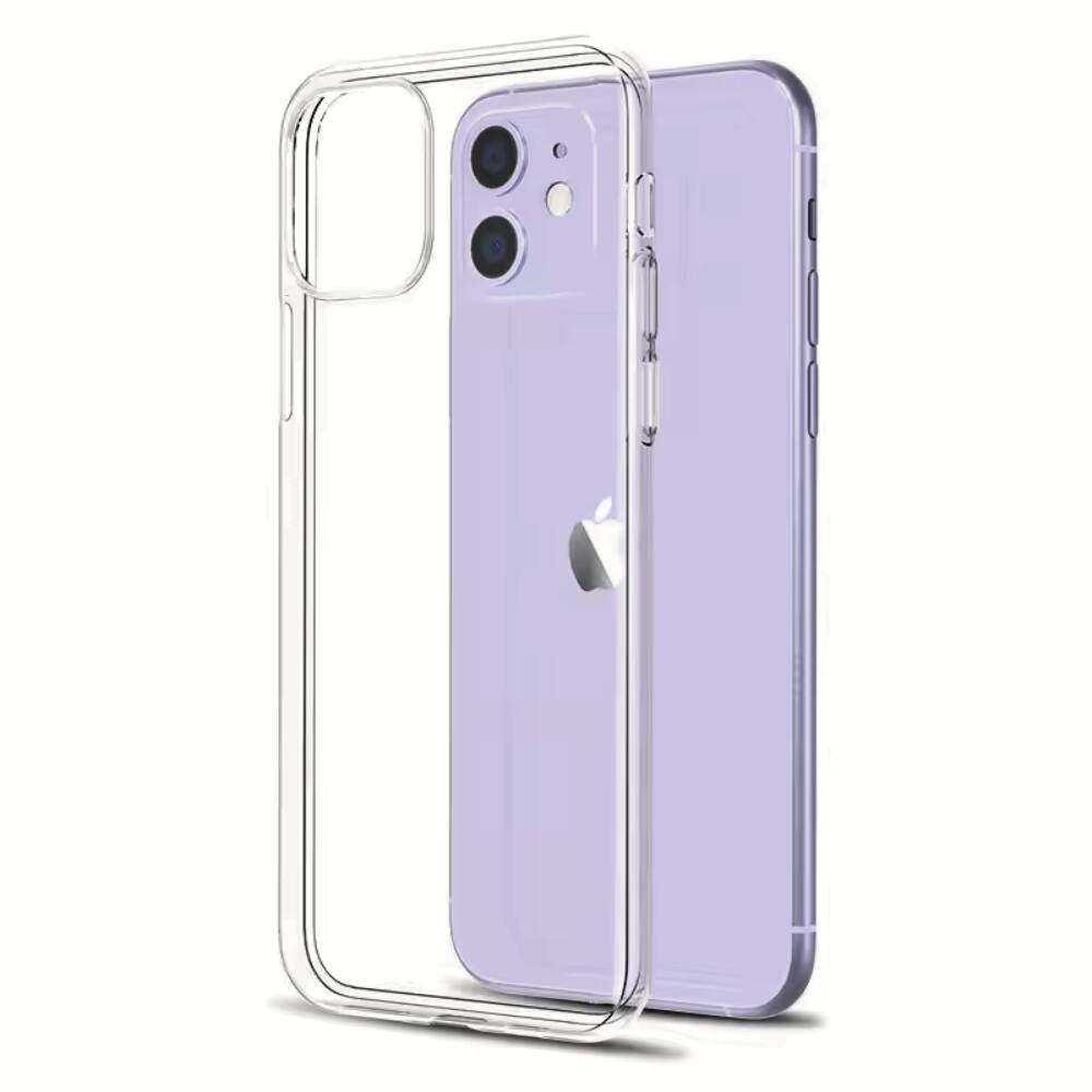Front. Qixxronics - Phone Cover for iPhone 12 Clear Case Shockproof Phone Case for iPhone 12 - Clear.
