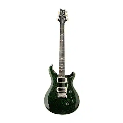 Front. Paul Reed Smith Guitars - PRS SE Custom 24 Quilt Electric Guitar with Quilted Maple Top Teal Black).