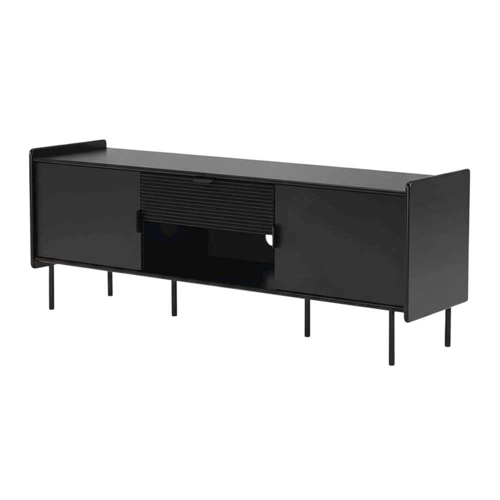 Starlight Canyon Home - Black modern TV stand with storage drawers and cabinet doors - Blue price history on PriceWatchPro