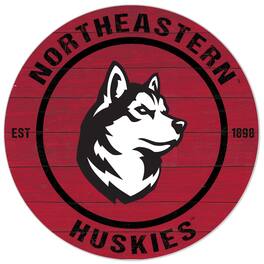 Jardine - Northeastern Huskies 20'' x 20'' Indoor/Outdoor Circle Sign - Red