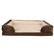 Front. PetMaker - Orthopedic Dog Bed with Bolster - Brown.