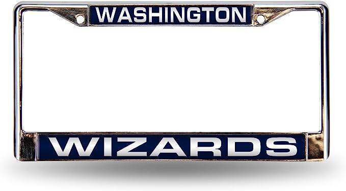 Washington Wizards NBA Chrome Metal Laser Cut License Plate Frame