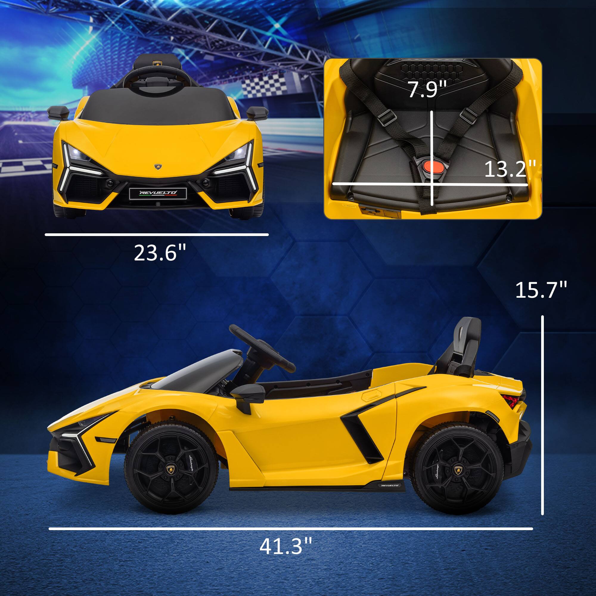 - Width: 23.6"
- Height: 41.3"
- Seat Width: 7.9"
- Seat Height: 13.2"
- Seat Depth: 15.7"