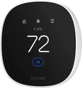 ecobee - Smart Thermostat Essential - Programmable Wi-Fi Thermostat - Works with Siri, Alexa, and Google Assistant - White