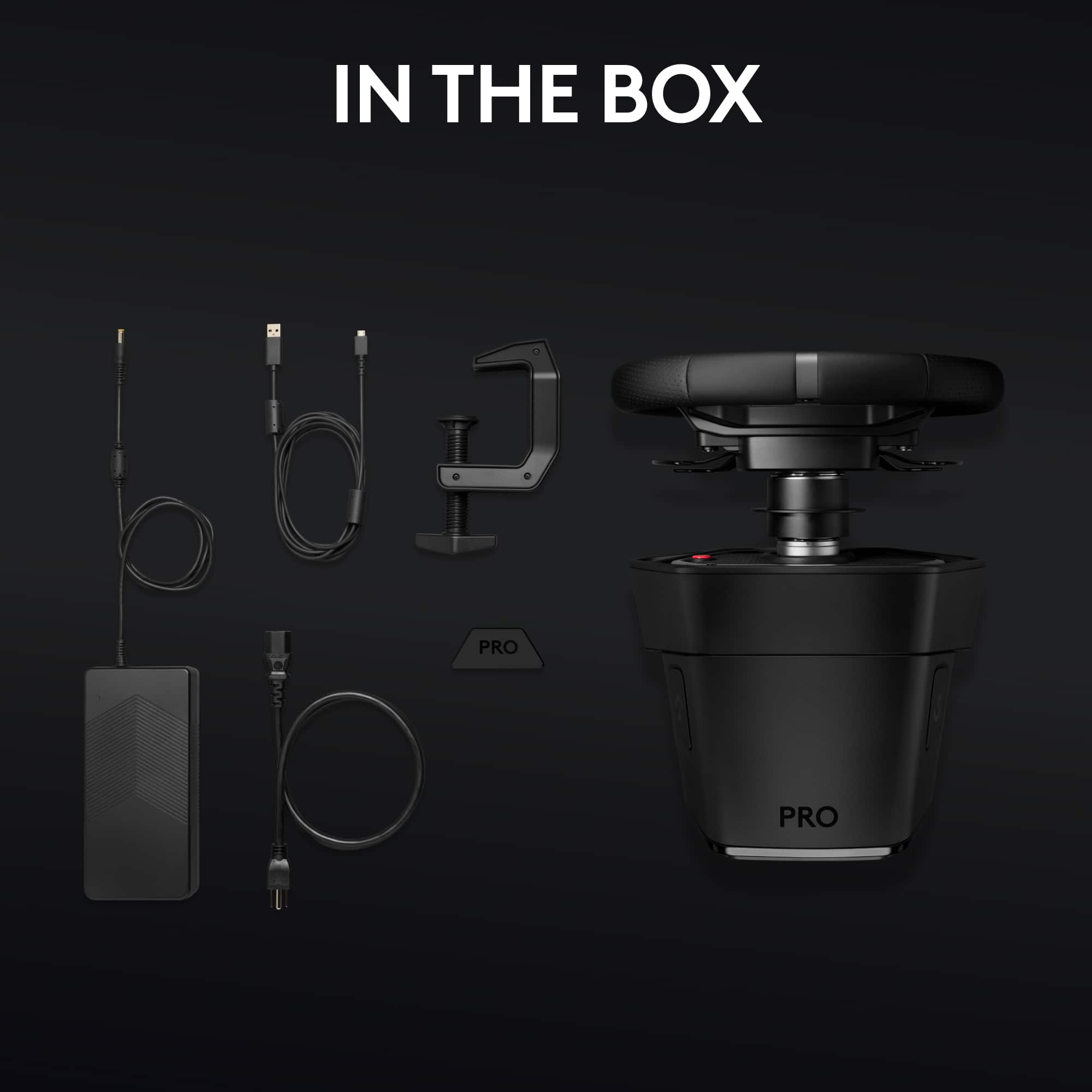 In the box, there are several items, including a Pro Pro item.