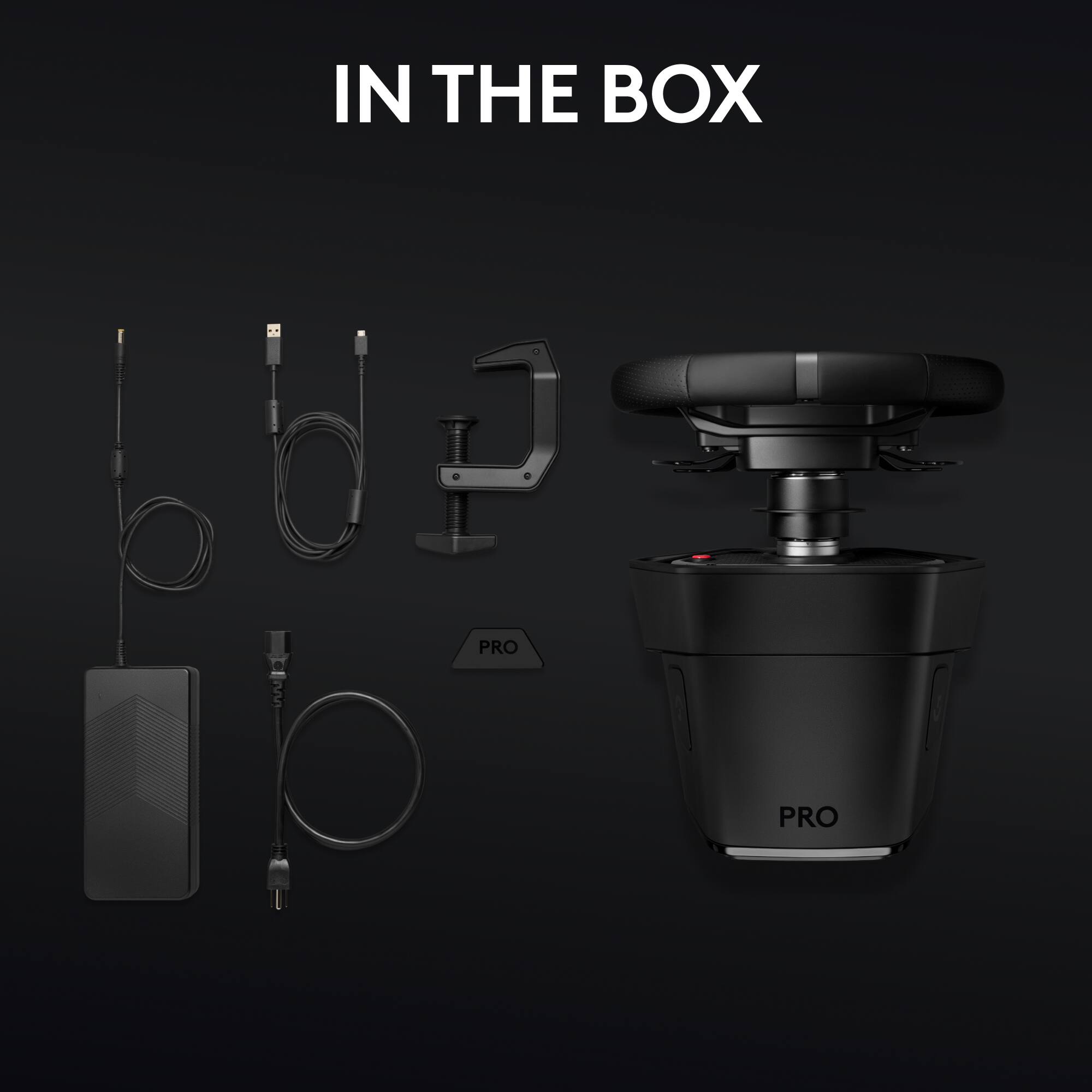 In the box, there are several items, including a Pro Pro item.