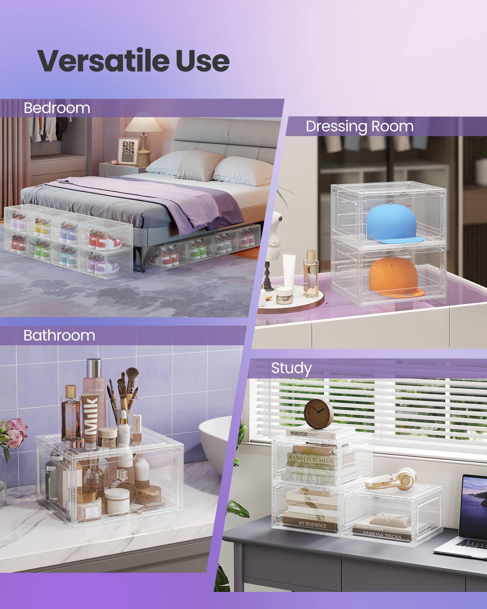 Versatile Use  
Bedroom  
Dressing Room  
Bathroom  
Study