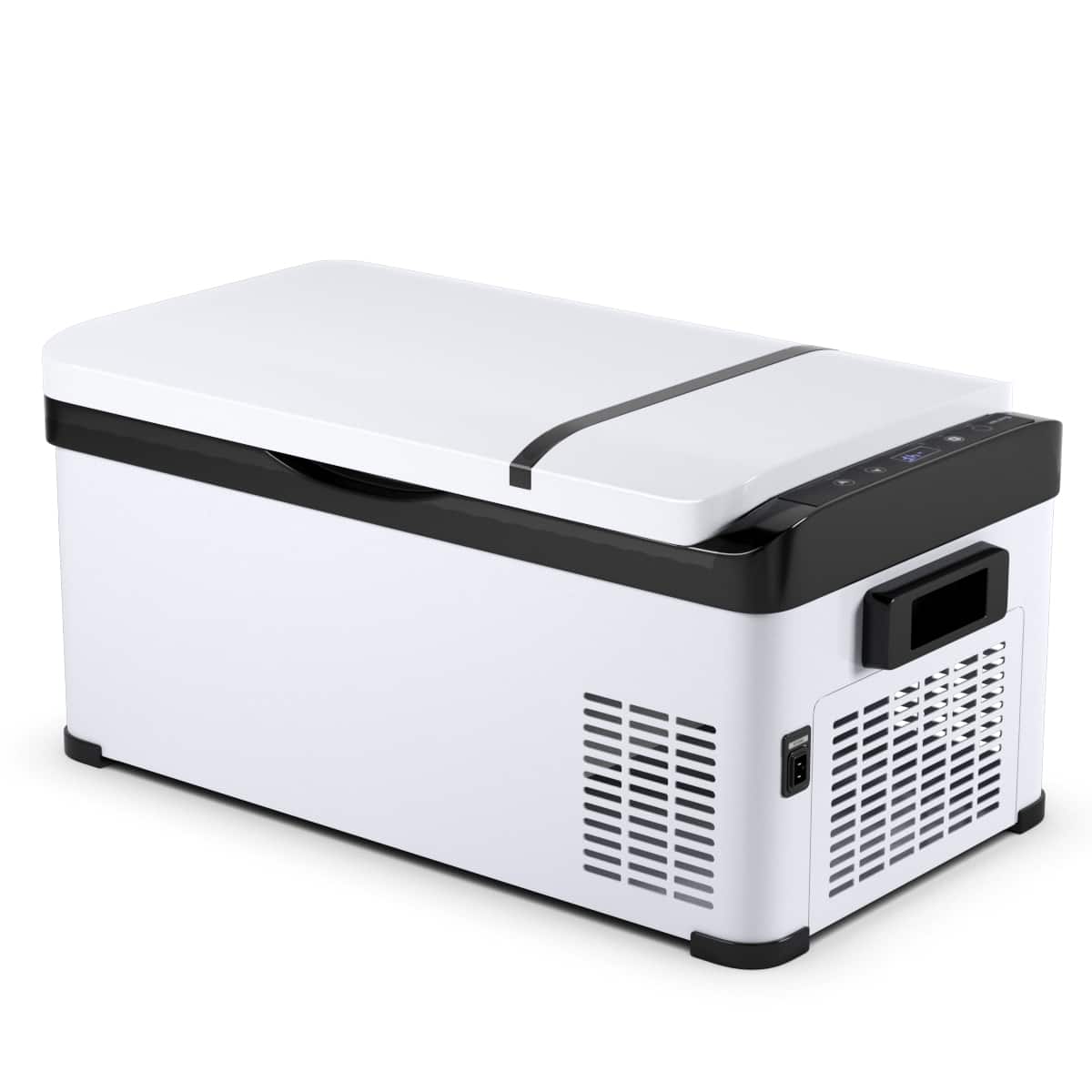 Costway - 21-Quart Portable Car Refrigerator Mini Cooler/ Freezer Compressor Camping - White