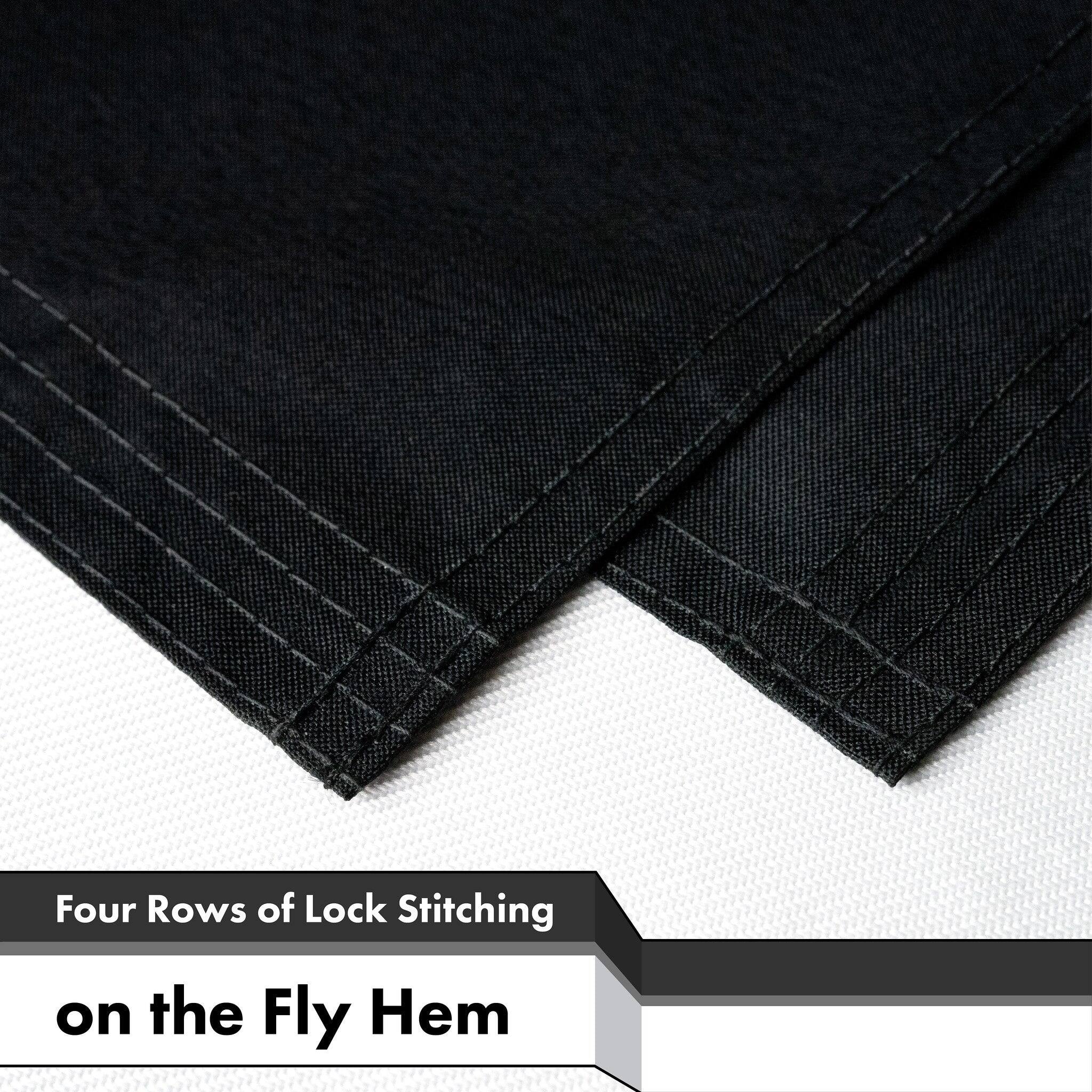 Four Rows of Lock Stitching on the Fly Hem